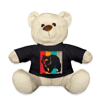 Retro Wombat Propriétaire Animaux australiens - Nounours - noir - Devant