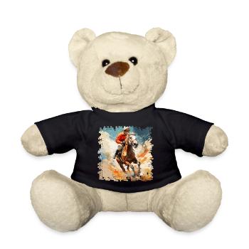 Pferde beim Galopprennen und Trabrennen - Teddy - Schwarz - Vorne