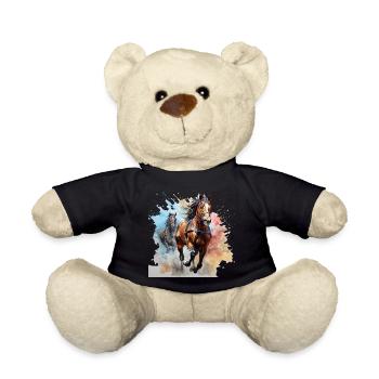 When horses race - Teddy Bear - black - Front