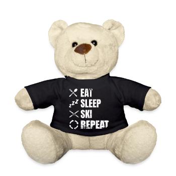 Funny skier - Teddy Bear - black - Front