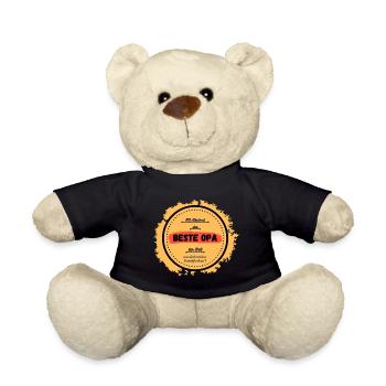 Bester Opa mit Abstand - Teddy - Schwarz - Vorne