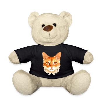 Polygon Cat - Teddy Bear - black - Front