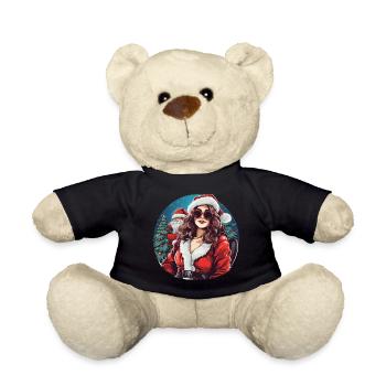 Fille de Noël - Nounours - noir - Devant
