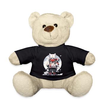 Chat samouraï mignon - Nounours - noir - Devant