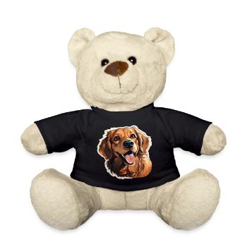 Golden Retriever avec un look mignon - Nounours - noir - Devant