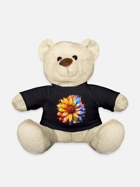 Tournesol arc-en-ciel - Nounours - noir