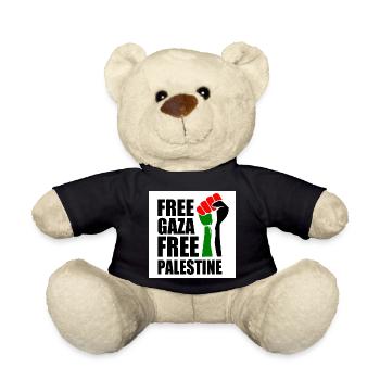 Free gaza Free palestine - Teddy - Schwarz - Vorne