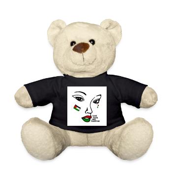 Free palestine femme - Nounours - noir - Devant
