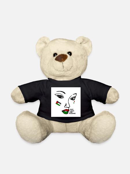 Free palestine women - Teddy Bear - black