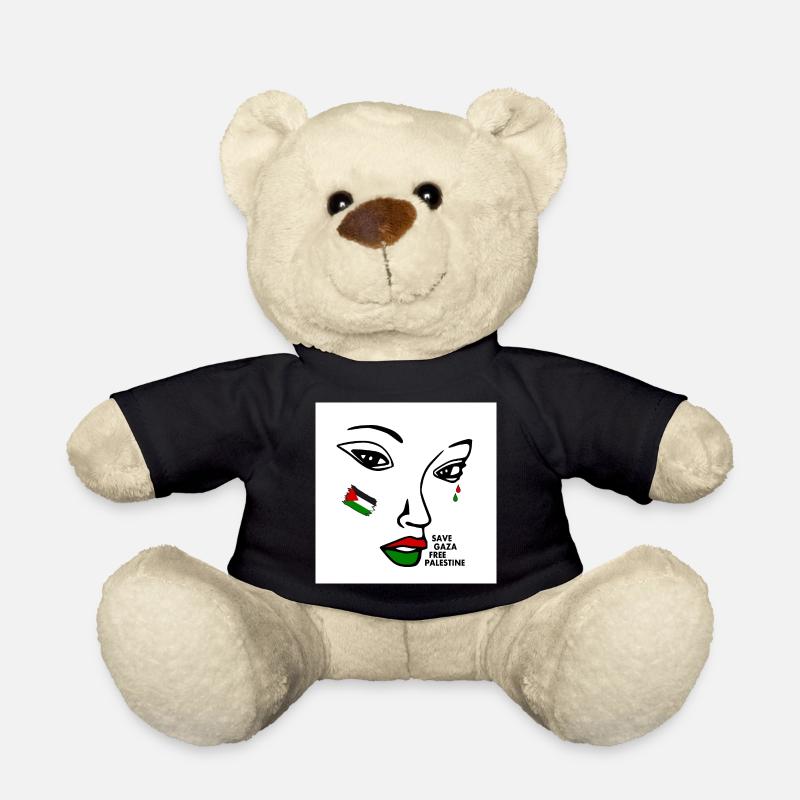 Free palestine women - Teddy Bear - black