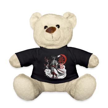 Japanese Samurai - Teddy Bear - black - Front