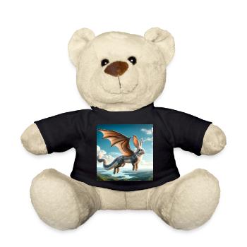 Fliegender Hase Drache #02 - Teddy - Schwarz - Vorne