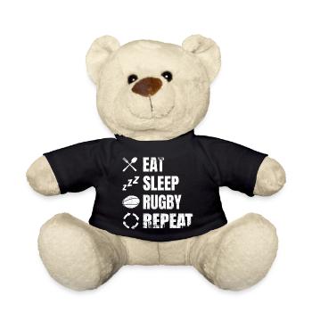 Rugbyspieler Tagesplan - Teddy - Schwarz - Vorne