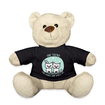 One friend can change your whole life - Teddy Bear - black - Front