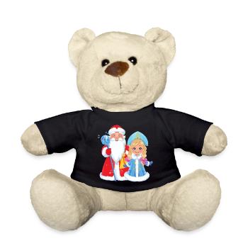 Ded Moroz Snegurotschka russischer Weihnachtsmann - Teddy - Schwarz - Vorne