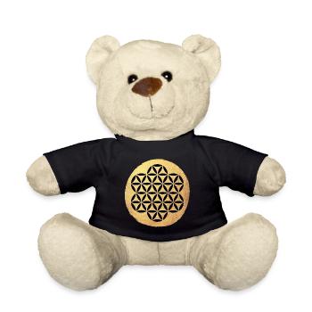 Cercle de Yoga Fleur de Vie Motif Or om Namaste - Nounours - noir - Devant