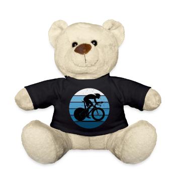 Road Bike Road Cycling Road Cyclists Men - Teddy Bear - black - Front