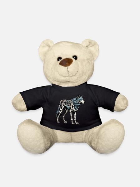 Illustration de squelette de loup - Nounours - noir