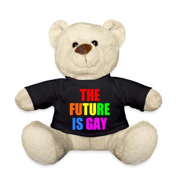 The future is gay - Teddy Bear - black - Front