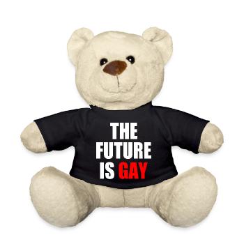 The future is gay - Teddy Bear - black - Front