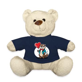 Otter Heart - Valentine's Day - Teddy Bear - french navy - Front