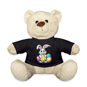 Easter Bunny Easter Illustration - Teddy Bear - black - Front