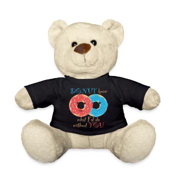 Saint-Valentin : les beignets amoureux - Nounours - noir - Devant
