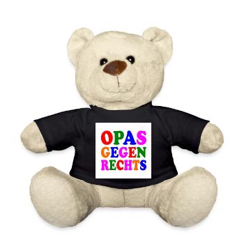 Opas gegen rechts - Teddy - Schwarz - Vorne