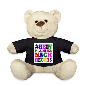 kein millimeter nach rechts - Teddy - Schwarz - Vorne