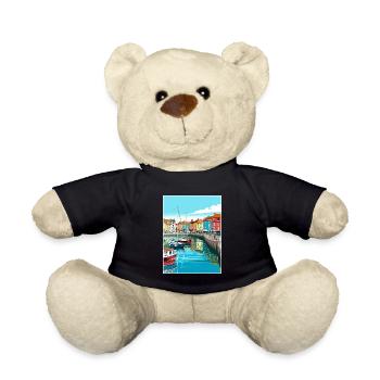 Weymouth England Vintage Reiseposter Souvenir - Teddy - Schwarz - Vorne