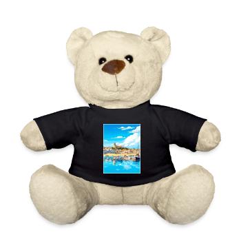 Penzance Cornwall Vintage voyage affiche Souvenir - Nounours - noir - Devant