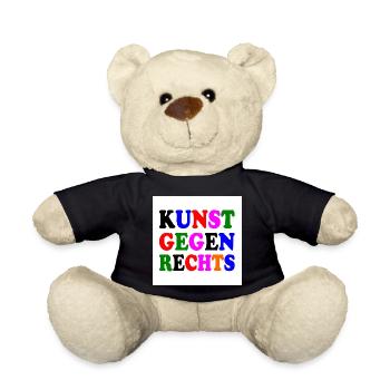 Kunst gegen rechts - Teddy - Schwarz - Vorne