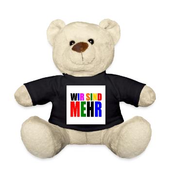 Wir sind mehr - Teddy - Schwarz - Vorne