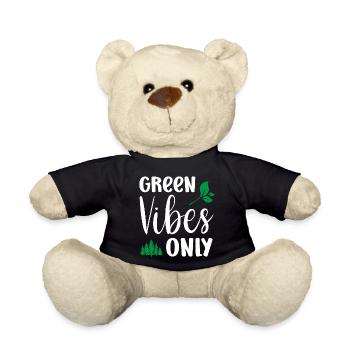 Green Vibes Only - Teddy Bear - black - Front