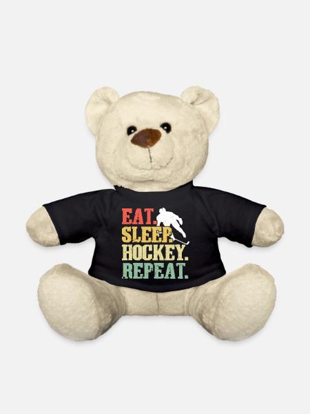 Eat Sleep Hockey Repeat - Professional Ice Hockey - Teddy - Schwarz