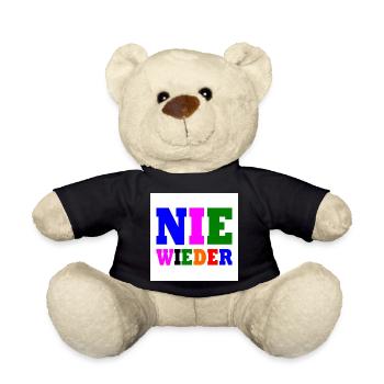 Nie wieder - Teddy - Schwarz - Vorne