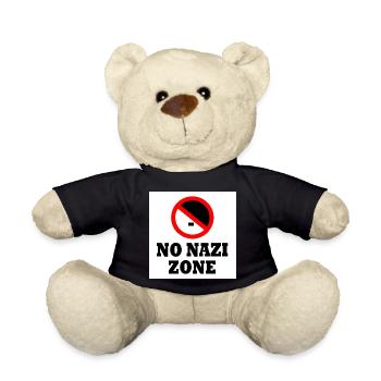 Contre la droite - pas de zone nazie - Nounours - noir - Devant