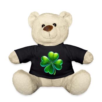 Four-leaf clover - Teddy Bear - black - Front