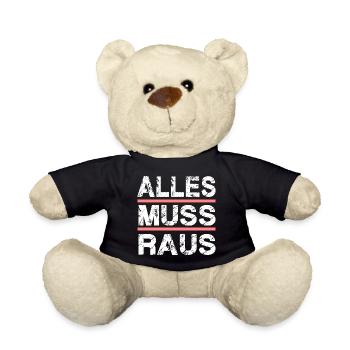 ALLES MUSS RAUS für Männer und Fauen - Teddy - Schwarz - Vorne
