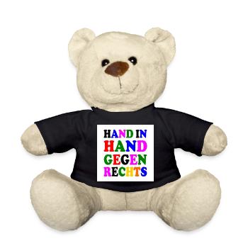 Gegen rechts - Teddy - Schwarz - Vorne