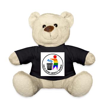 Gardez votre environnement propre - FCK AfD - Nounours - noir - Devant