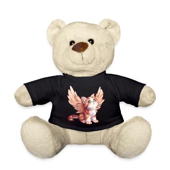 Conception de bande dessinée d’ange chat mignon - Nounours - noir - Devant