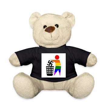 halte deine umwelt sauber - gegen rechts - Teddy - Schwarz - Vorne