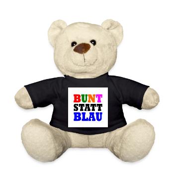 Bunt statt blau - Teddy - Schwarz - Vorne