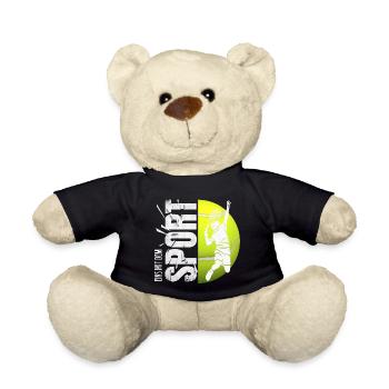 Eins mit dem Sport - Tennis - Teddy - Schwarz - Vorne