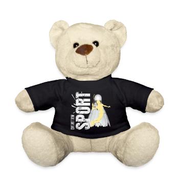 Eins mit dem Sport - Badminton - Teddy - Schwarz - Vorne