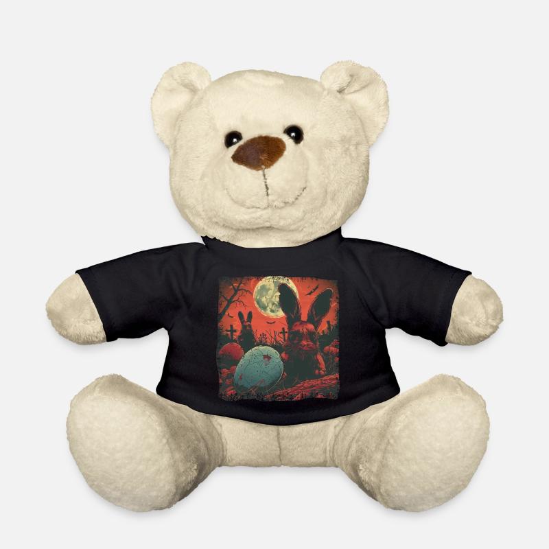 Osterhase Zombie Ei Horror Ostern - Teddy - Schwarz