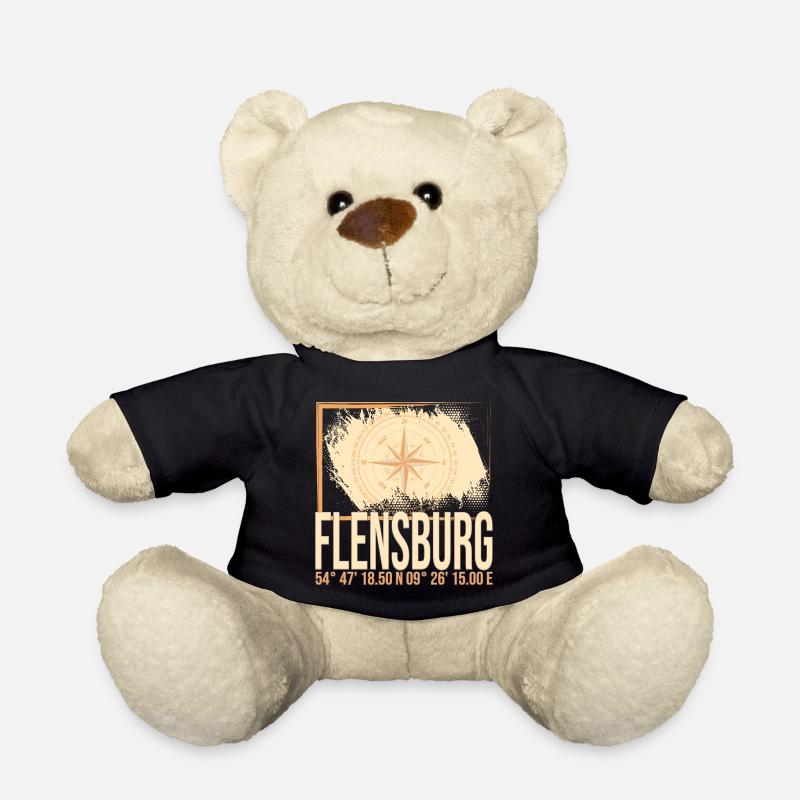Flensburg Koordinaten - Teddy - Schwarz