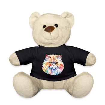Perserkatze Wasserfarben - Teddy - Schwarz - Vorne