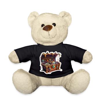 Treasure Chest Loot RPG Gamer Roleplay Shirt - Teddy Bear - black - Front